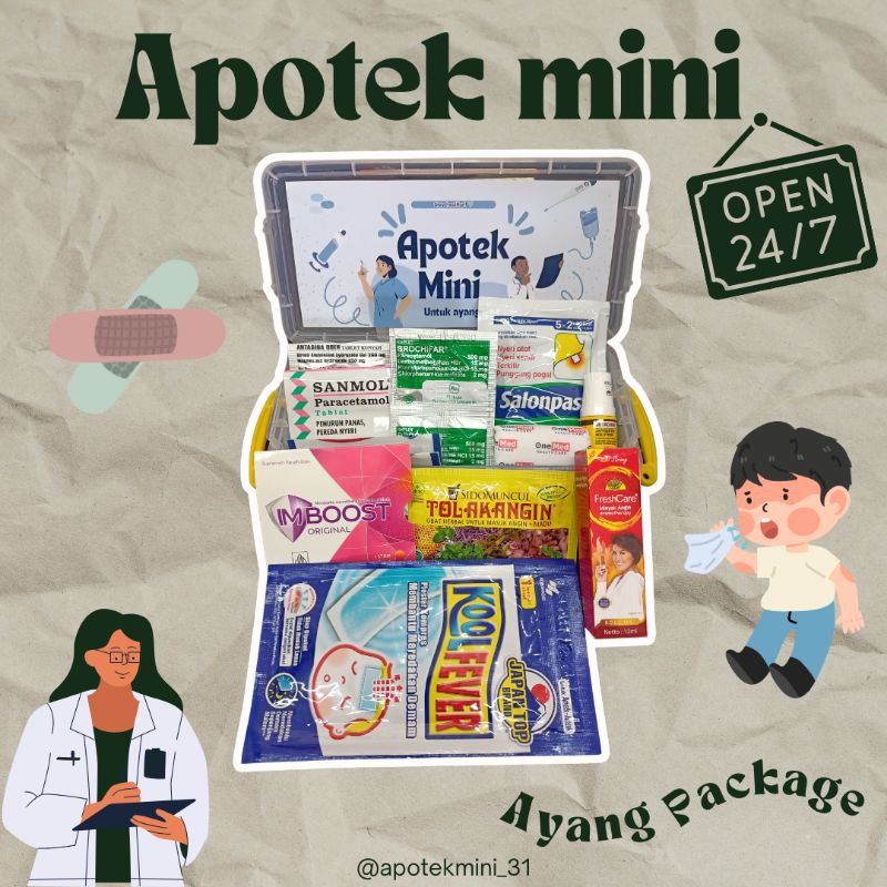

APOTEK MINI/boxgift/hampers /murah lengkap /kado ulang tahun /unik(READY STOK)
