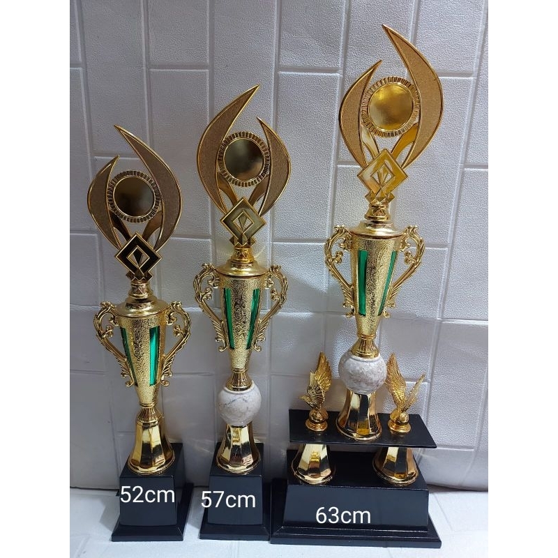 Trophy KAKI 2 Custom Tulisan Piala 1 SET 123 Murah (PAKET NO.2 / B.01 )