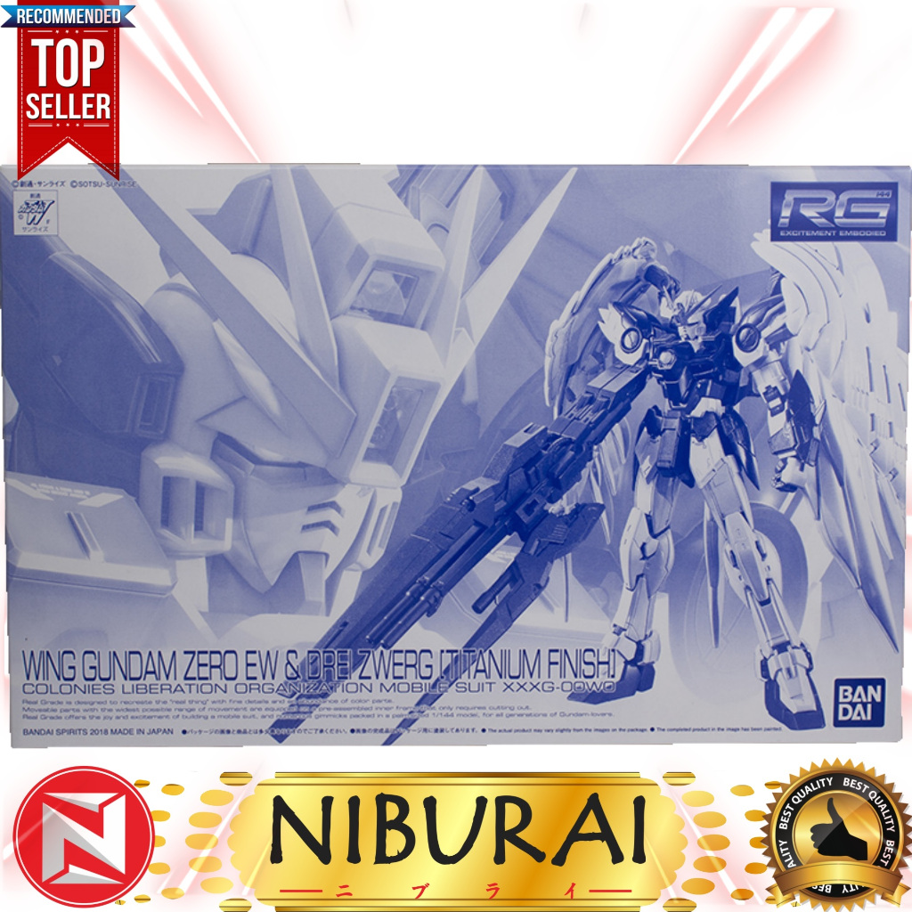 1/144 RG Wing Gundam Zero EW & Drei Zwerg Titanium Finish