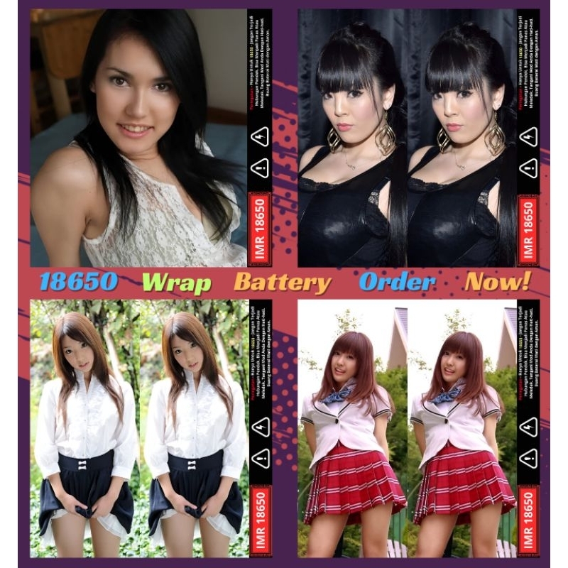 

AMBITIONSTORE - Stiker Skin Wrap Baterai 18650 Motif RANDOM V5 Series - Pelindung dan Penghias Baterai 18650 Untuk Segala Merek Baterai