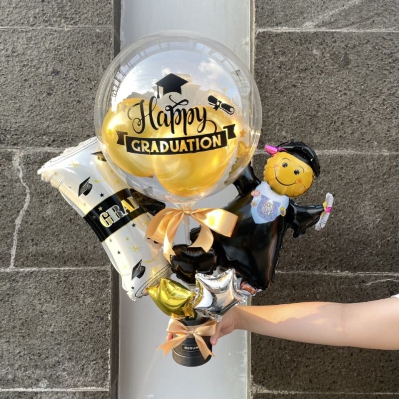 BUKET BALON / BALON WISUDA / BALON BUKET / GRADUATION BOUQUET / BLOOM BOX / FOIL BALLON