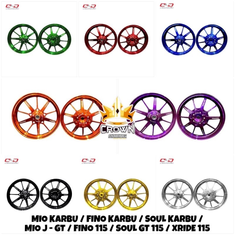 Velg Delkevic Xspeed Mio Fino Soul Karbu / Mio J GT / Fino 115 125 / Xride 115 / Soul GT 115 125 / X
