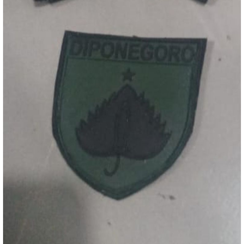 patch rubber kodam diponegoro badge sticker karet