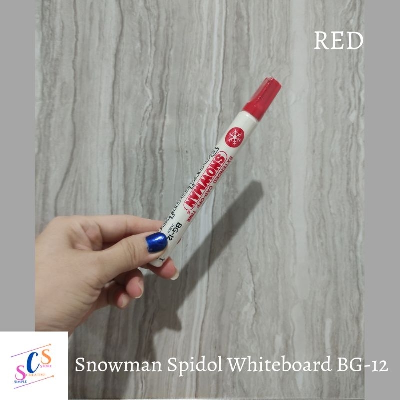 

SNOWMAN SPIDOL WHITEBOARD BISA DIHAPUS MERAH BIRU HIJAU / RED BLUE GREEN / BOARD MARKER BG-12