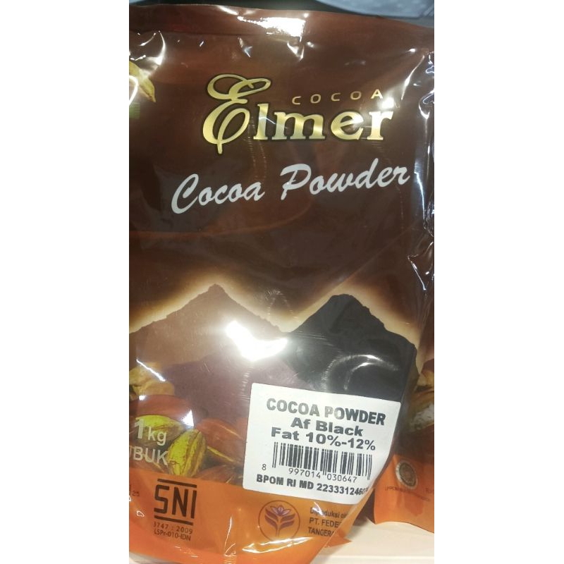 

Cocoa Powder Elmer Bubuk 1 Kg Af Black Fat 10-20%
