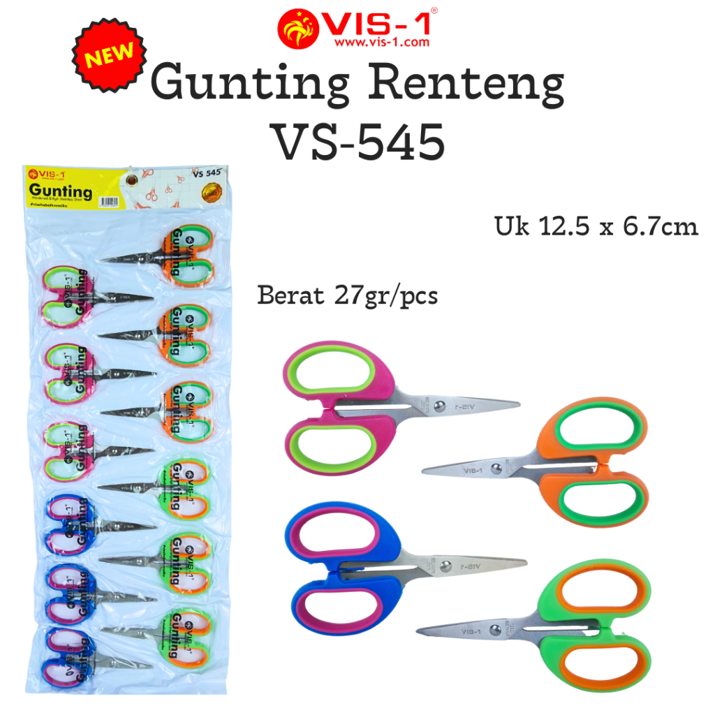 

(12 PCS) Gunting Besar VS-545 Stainless Serbaguna