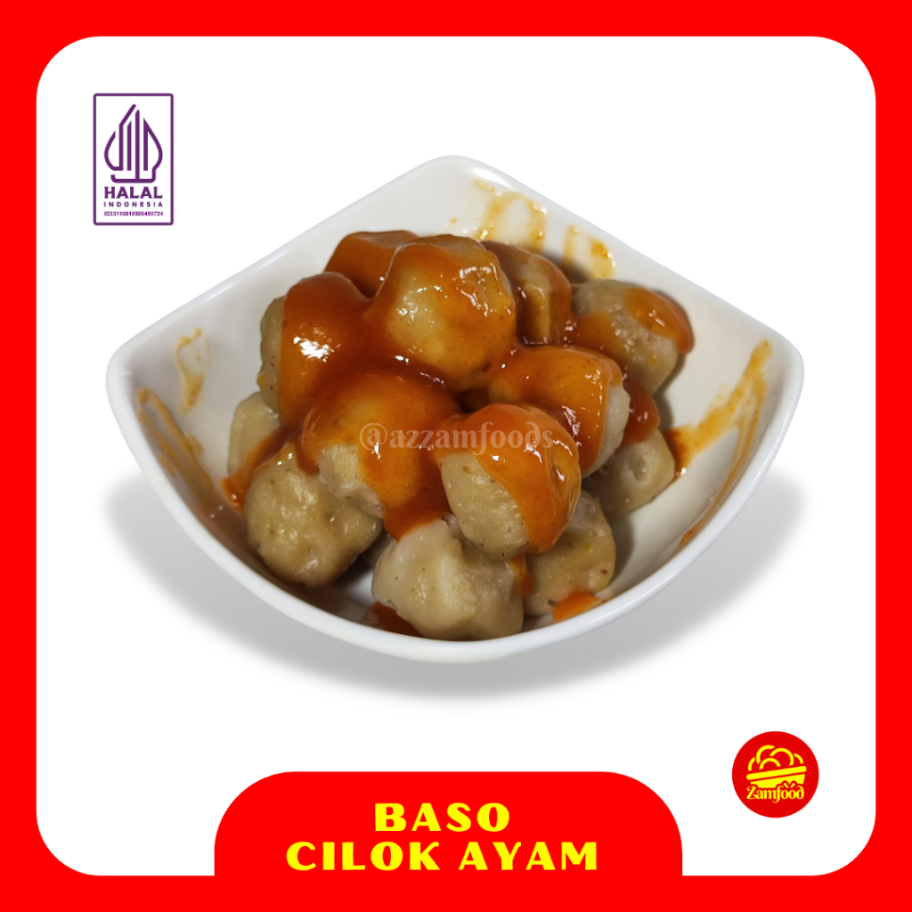 

BAKSO CILOK AYAM SAUS PEDAS GLUTEN FREE 30 PCS HALAL TANPA PENGAWET