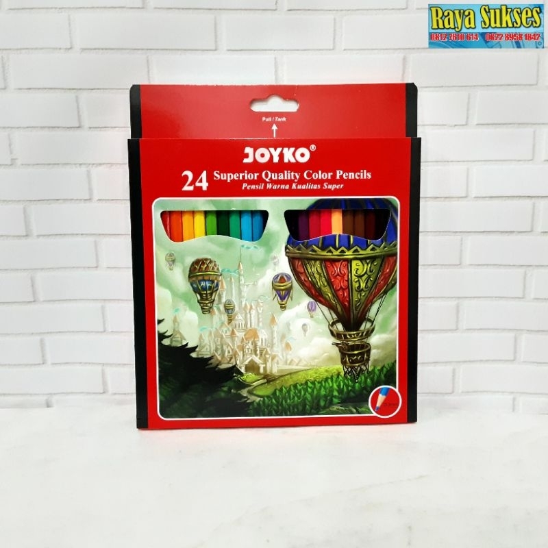 

Joyko Pensil Warna Superior Quality Hexagonal Grip 24 Warna/Pensil Warna Joyko CP-101 - Original