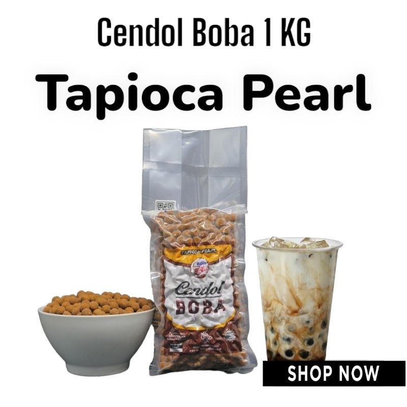 

CENDOL BOBA 1 KG - Black Boba - Tapioca Pearl / Topping Minuman / Bubble Mutiara