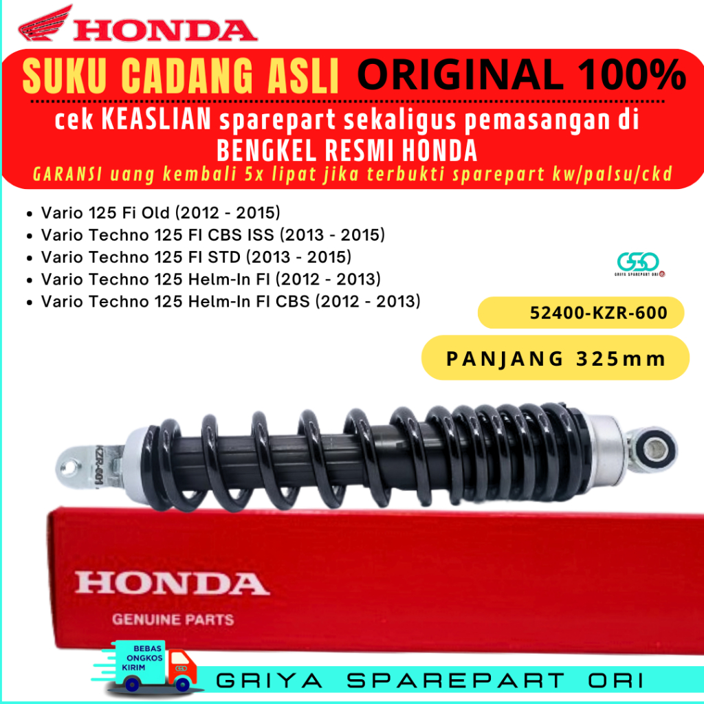 Shock Shockbreaker belakang Vario 125 Old Ori Original AHM Shock belakang HONDA Vario Techno 125 KZR