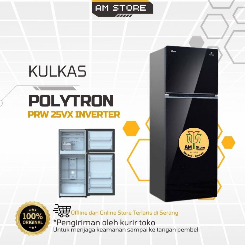 Kulkas 2 Pintu Polytron PRW 25VX INVERTER