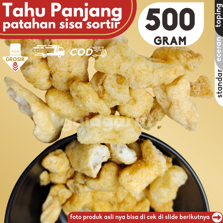 

Cuanki Tahu KERITING PATAH 500gr Sisa Sortir by GG (Bisa COD/Grosir/Kargo)