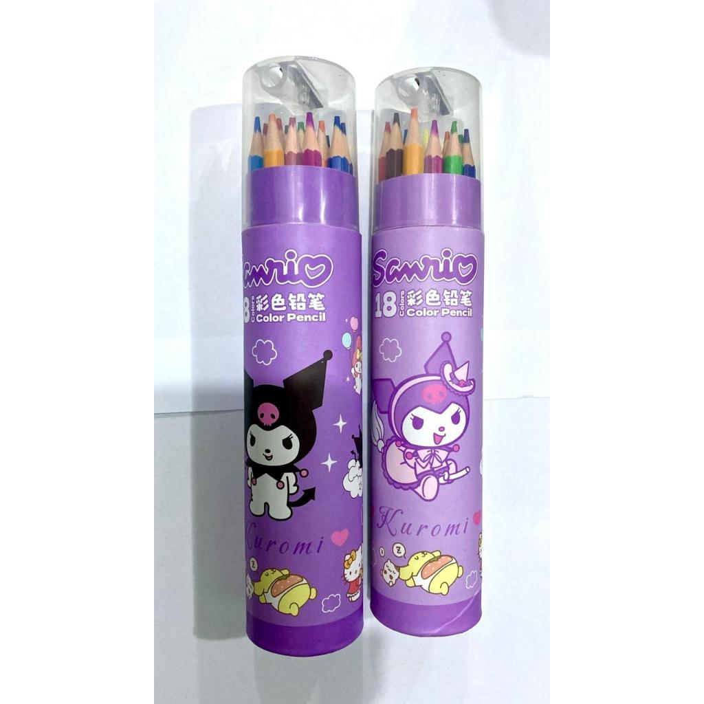 

mg JM Pensil warna tabung isi 18 kartun lucu pensil warna coloring