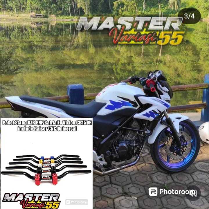 SETANG STANG STIR RZR ROADRACE MODEL BALAP PLUS RAISER DUDUKAN STANG CNC UNIVERSAL PNP HONDA CB 150R