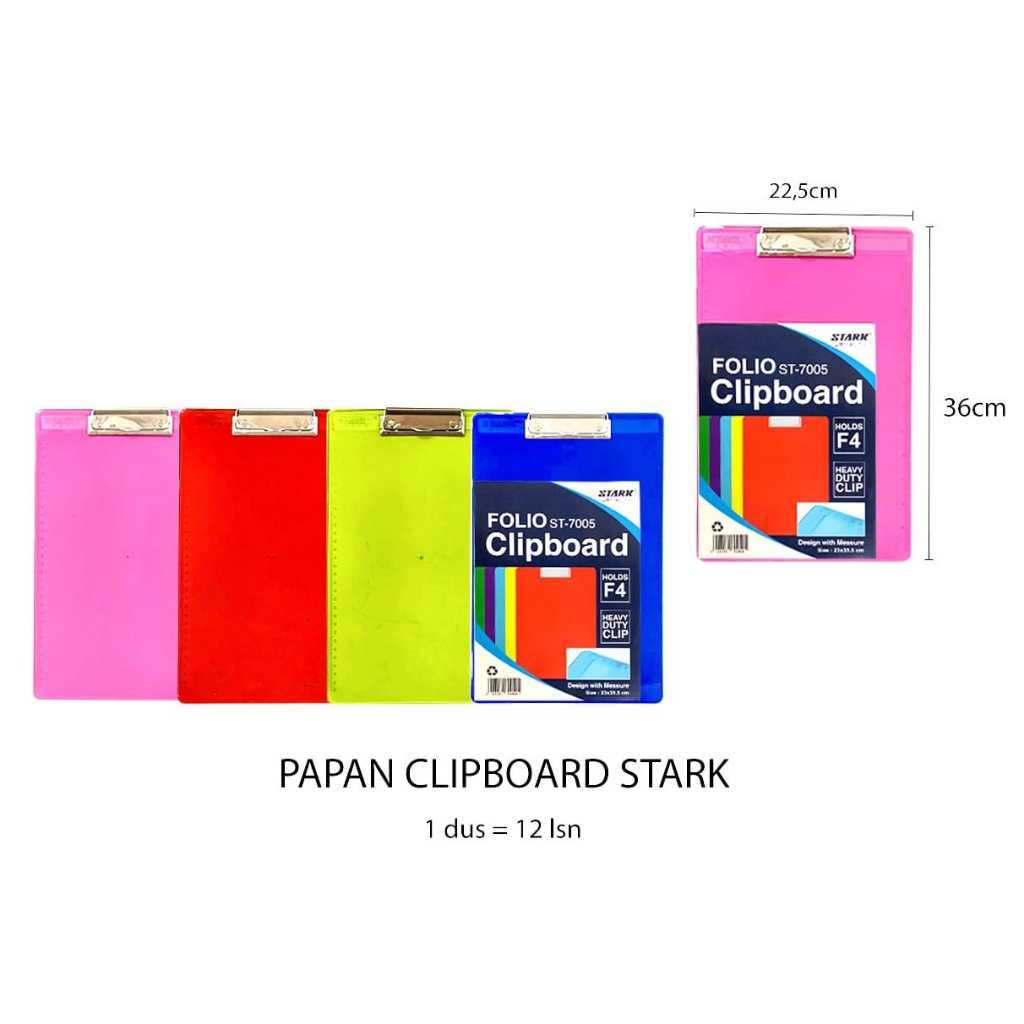 

Papan Ujian Transparan / Clipboard A4 / Papan Jalan + Penggaris