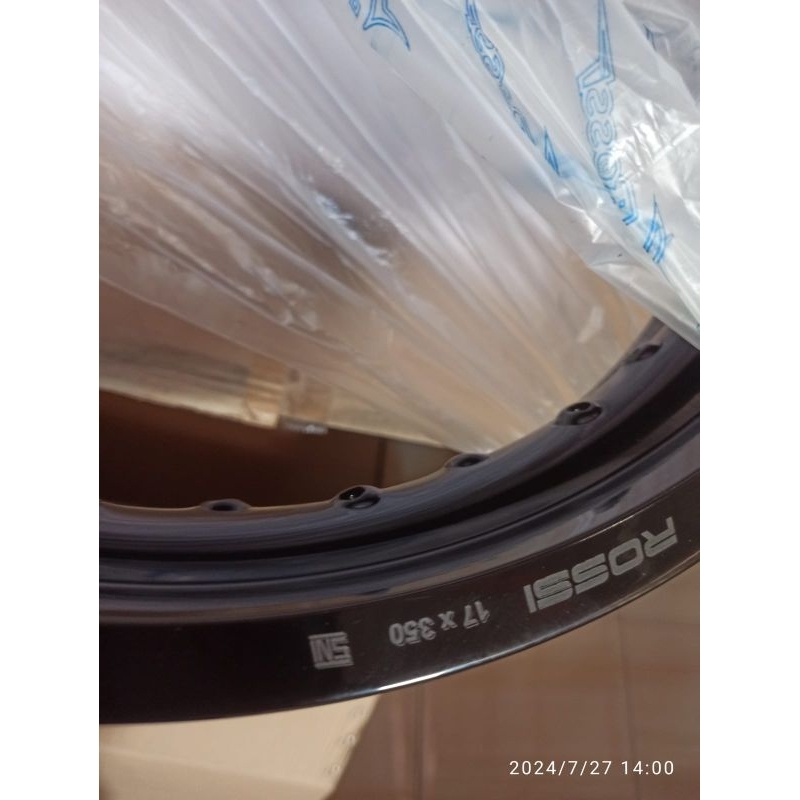VELG ROSSI 350 RING 17 HITAM GLOSSY 36HOLE