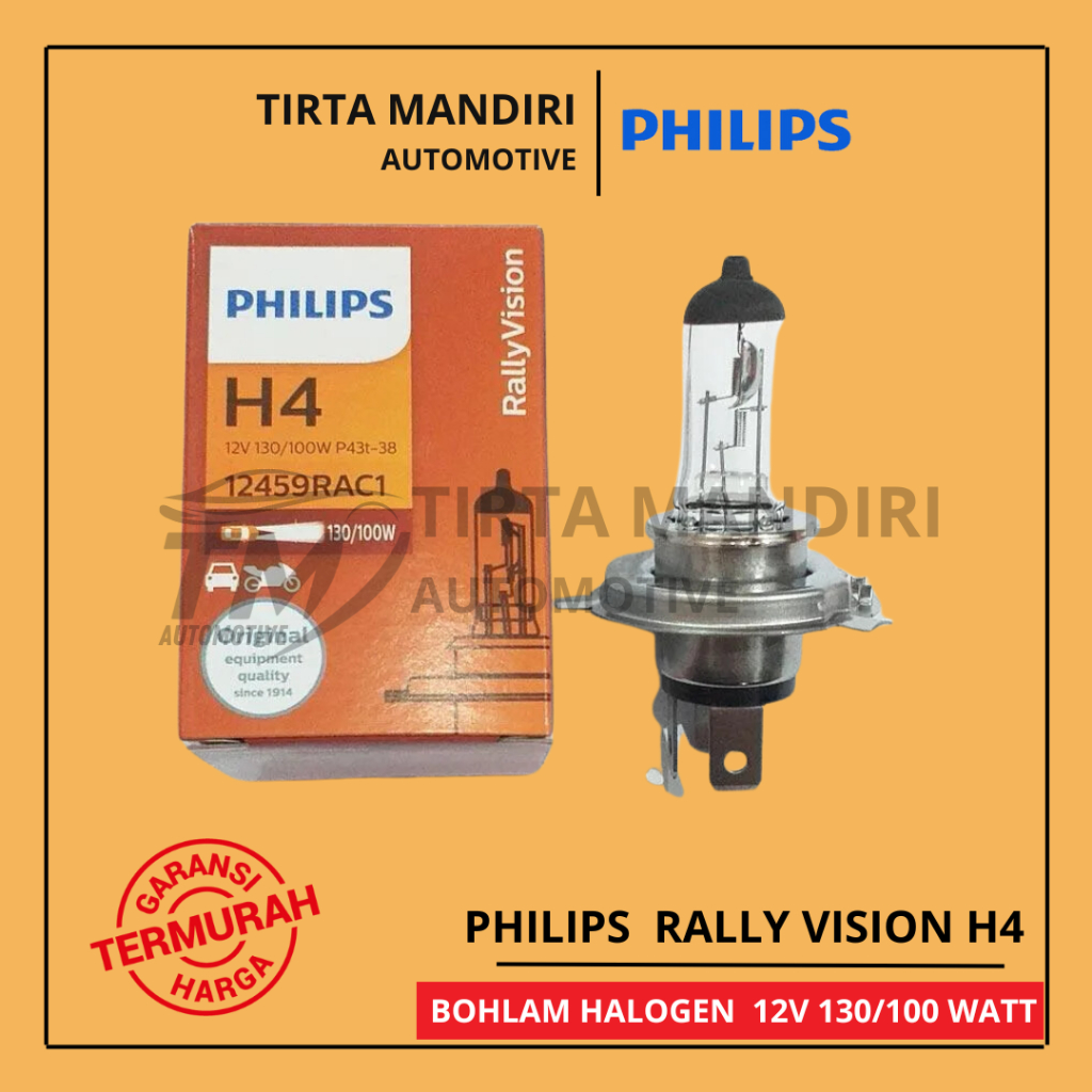 BOHLAM PHILIPS H4 12V HALOGEN 130/100 WAT [ORIGINAL]