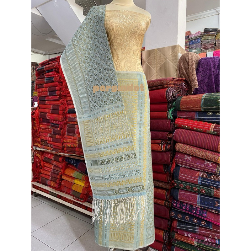 (REAL PICTURE) Songket Tumtuman Tanpa Sambung /TTS tenun tangan asli bamberg