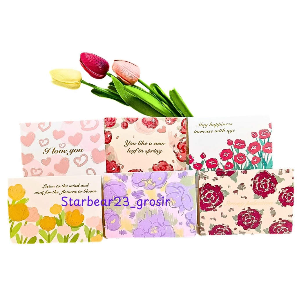

kartu ucapan lipat the happieness flower tanpa amplop (CIA (0015)