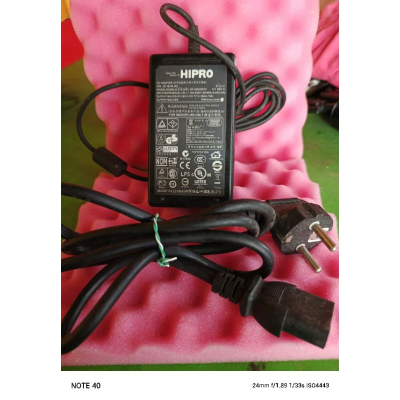 adaptor original  12v 4.16A 50w hipro untuk cctv, modem, led dll