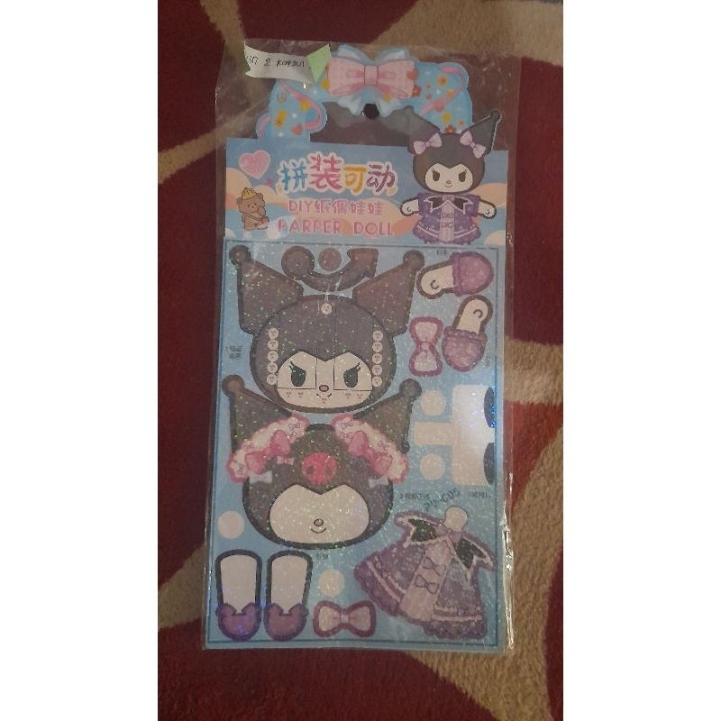 

[bisa cod] mainan anak stiker tempel sanrio kuromi