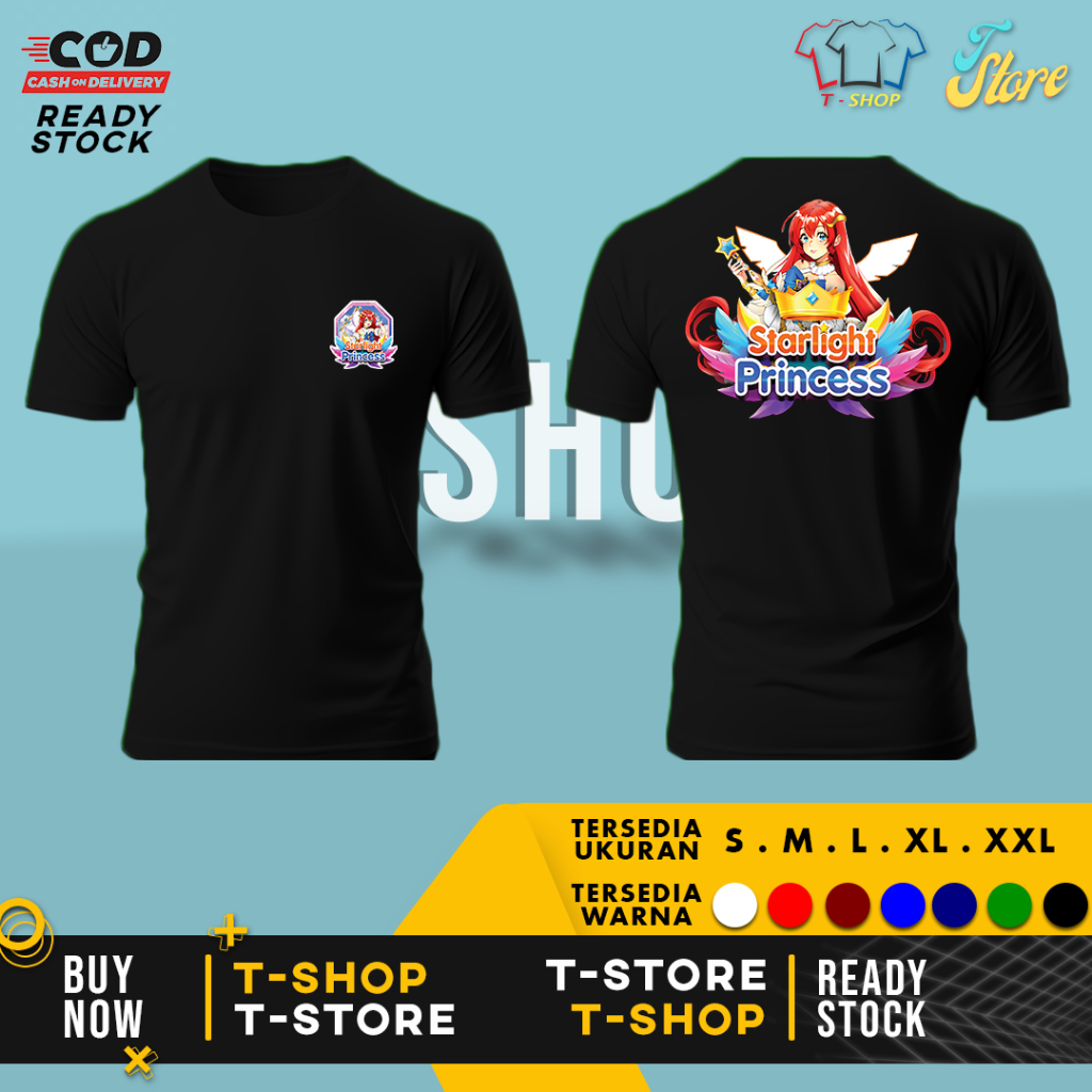 Kaos Baju Starlight Princess Slot | Baju Game Online | Cotton Combed 30s Lembut & Nyaman
