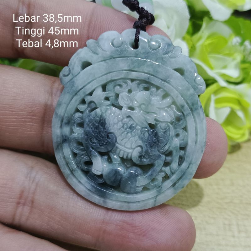 Giok Qilin Jade Asli Sertifikat Type A