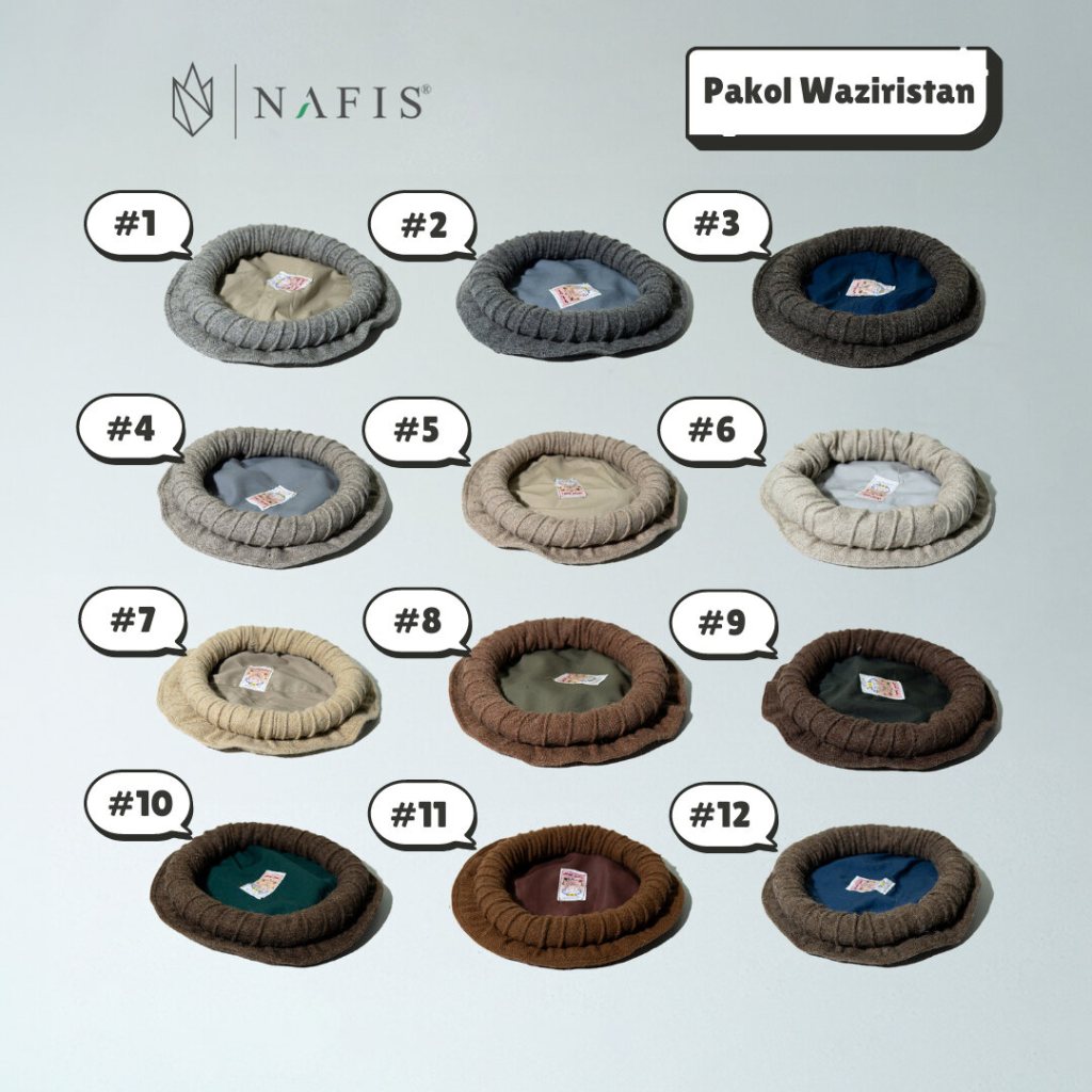 Pakol / Topi / Peci Waziristan original asli Peshawar All Size 57-58 Cm