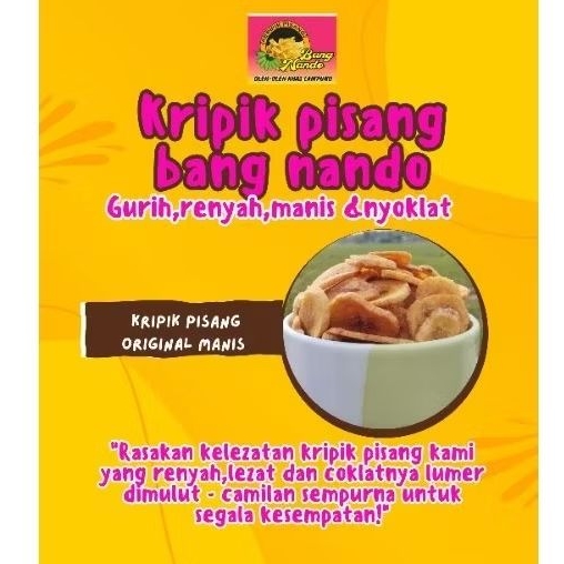 

500gr KRIPIK PISANG ORIGINAL MANIS BANG NANDO KHAS LAMPUNG.