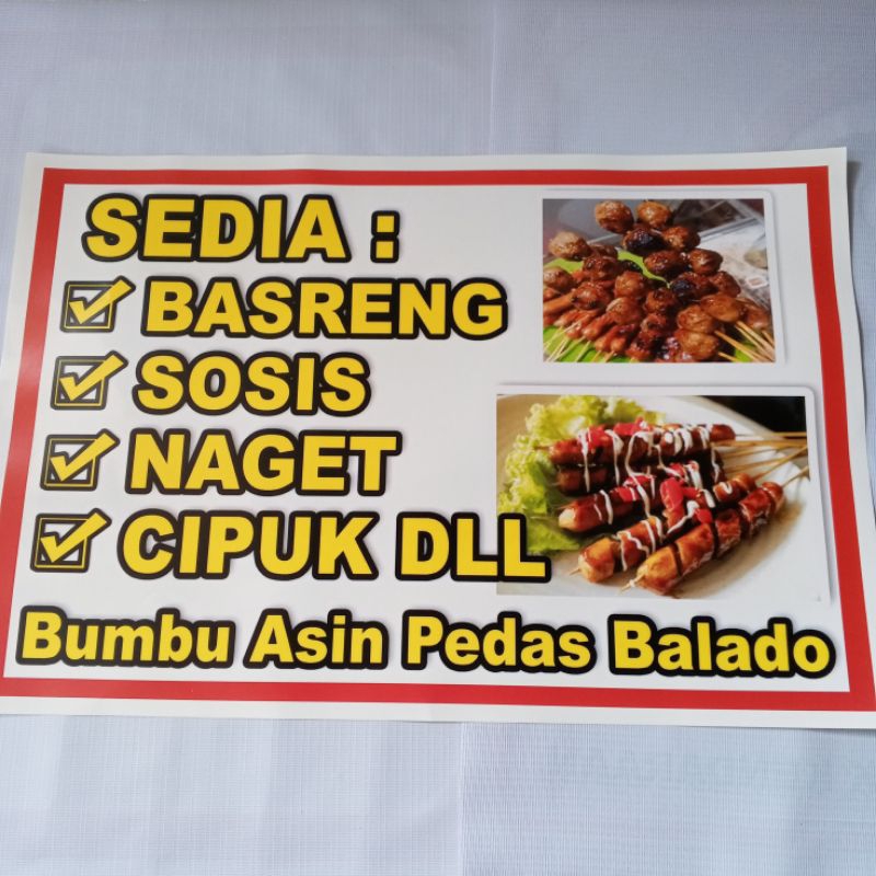 

Stiker Jualan Basreng Sosis dll