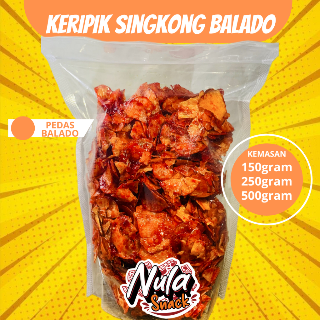 

KERIPIK SINGKONG BALADO PEDAS MANIS 150grm, 250grm, 500grm