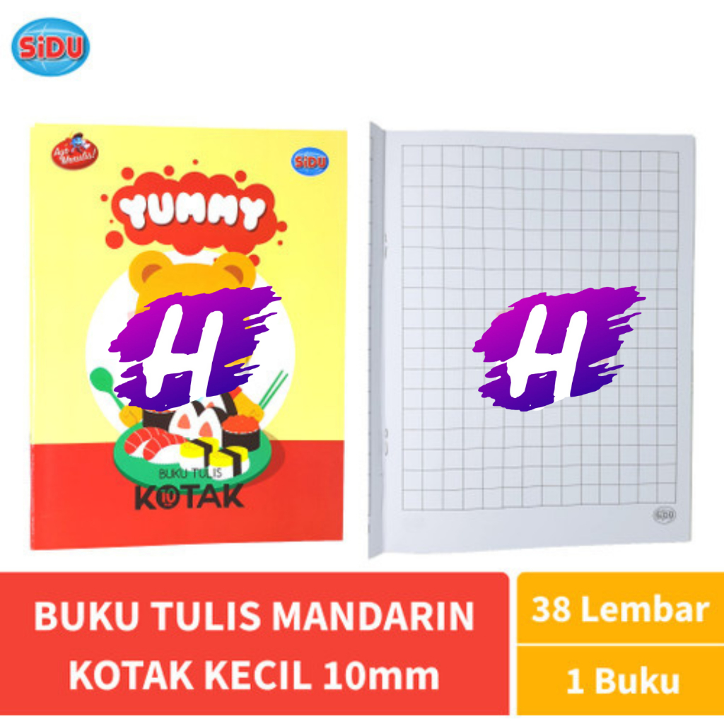 

❤️H2O❤️ 1 Pc BUKU TULIS KOTAK BESAR / MANDARIN BESAR SIDU SINAR DUNIA 1 CM X 1 CM ISI 38 LEMBAR