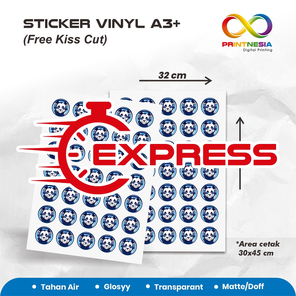 

EXPRESS Cetak Stiker Chromo / VINYL Cut A3 Cutting Custom Murah / Cetak Stiker Label Kemasan Makanan Minuman Online Shop Murah