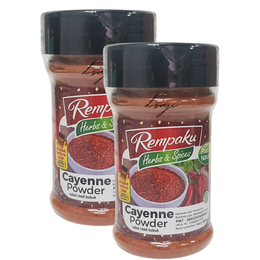 

Rempaku | Spices | Cayane Powder 65 gr | Bumbu Cabe Rawit berkualitas alami, sehat dan enak