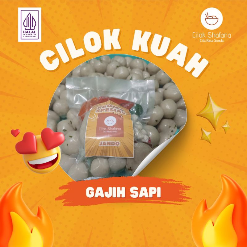 

Cilok Shafana Isi Jando (Gajih Sapi)