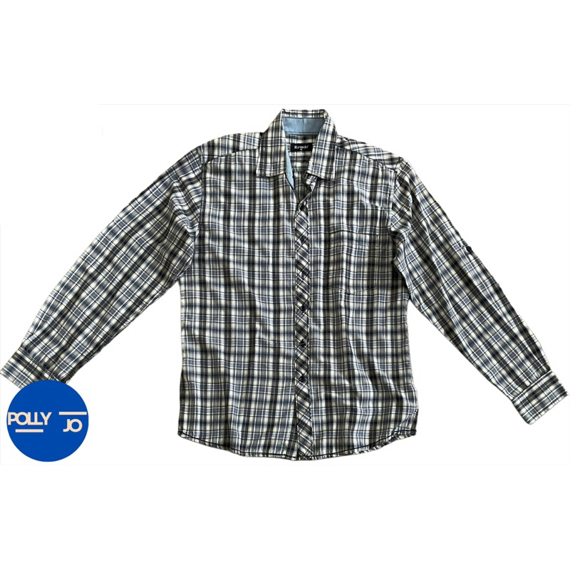 RICARDO (ORI) - Kemeja Pria Lengan Panjang Motif Kotak-Kotak (Preloved)