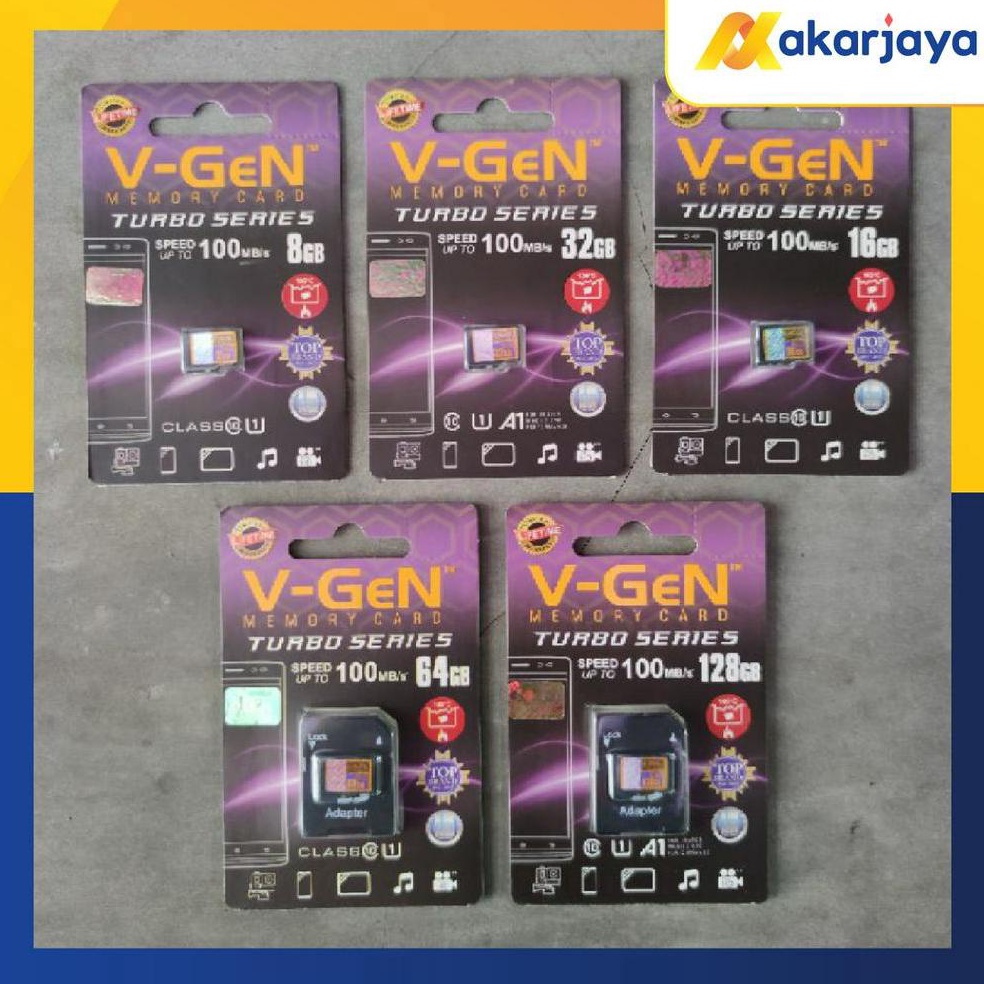 Silahkan Belanja Vgen Turbo 8GB 16GB 32GB 64GB 128GB Memory card Class 1 Original Kartu Memori VGen
