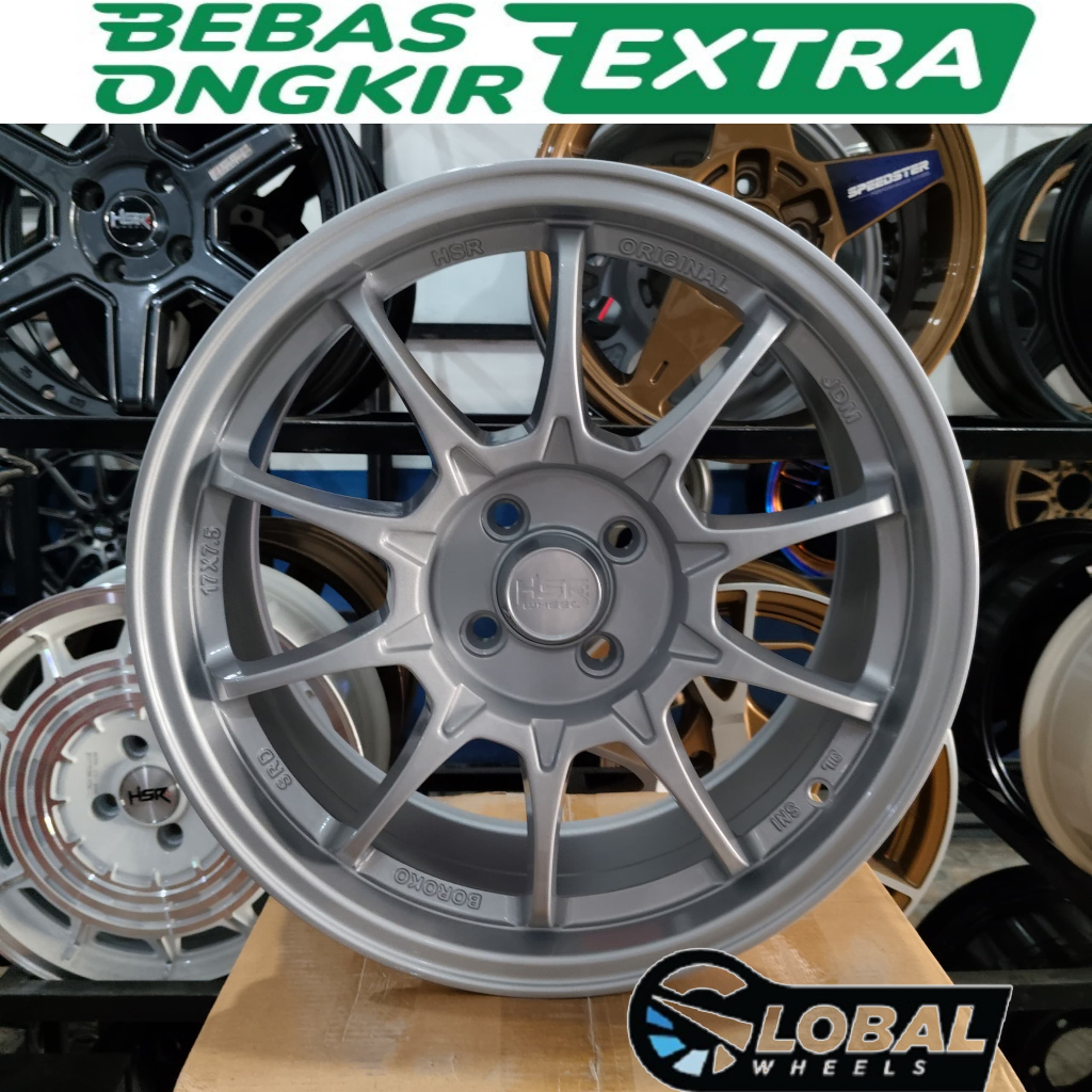 HSR CE28 velg mobil ring 17 lebar 75 lubang 4 mobil jazz yaris vios sigra dll