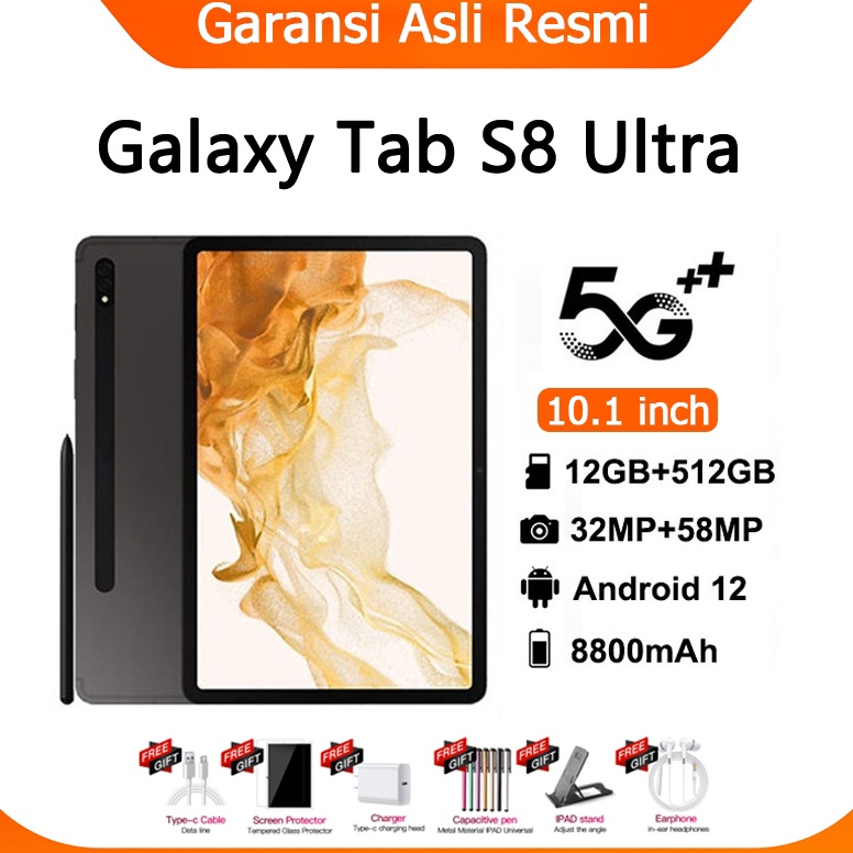 Sedia Bisa COD224 Tablet PC Baru Galaxy Tab S8 S8 12GB512GB ROM Tablet baru Tablet Android 8 Inci  1