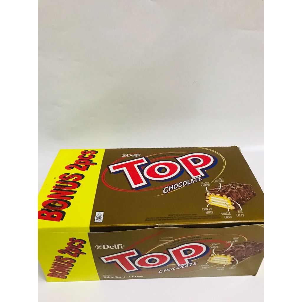 

DELFI TOP WAFER 1 Box Isi 24 Pcs Sachet 24Pcs Coklat