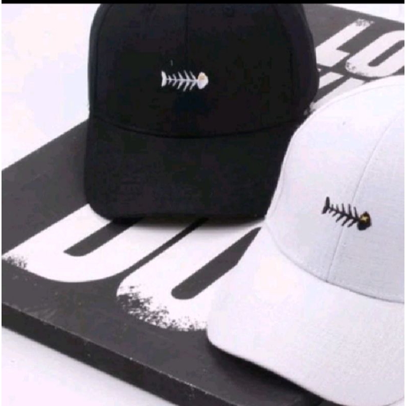 Topi baseball ikan logo ring besi