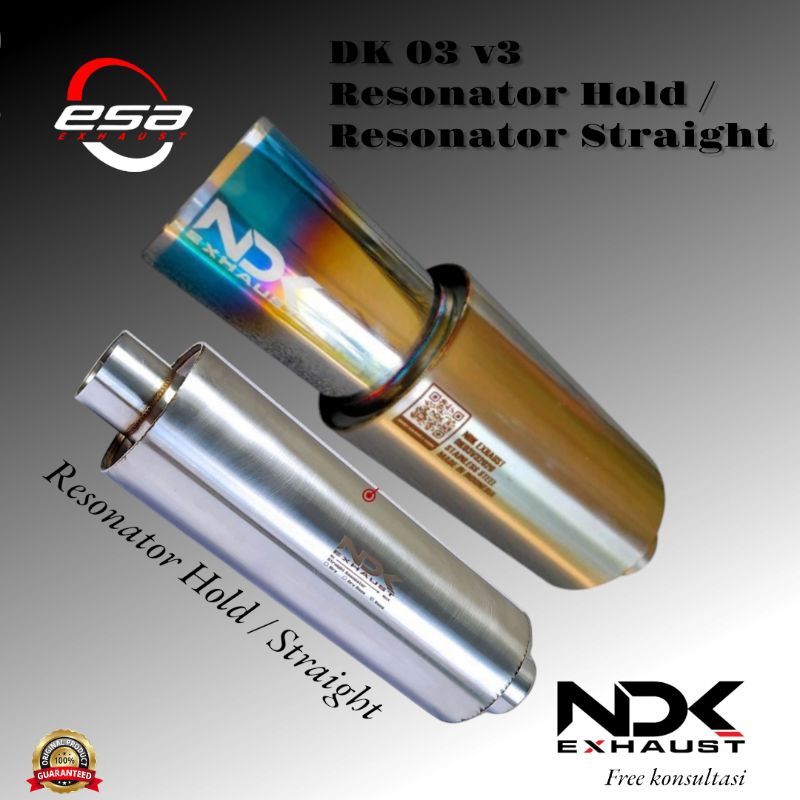 Knalpot Mobil Racing NDK EXHAUST DK 03 v3 dan Resonator Straight (Manual ) / Resonator Hold (matic)