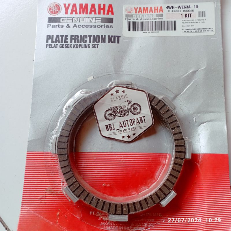 Kampas Kopling Plat Kopling Fizr Jupiter Z Lama Vega Lama Crypton Vega R New