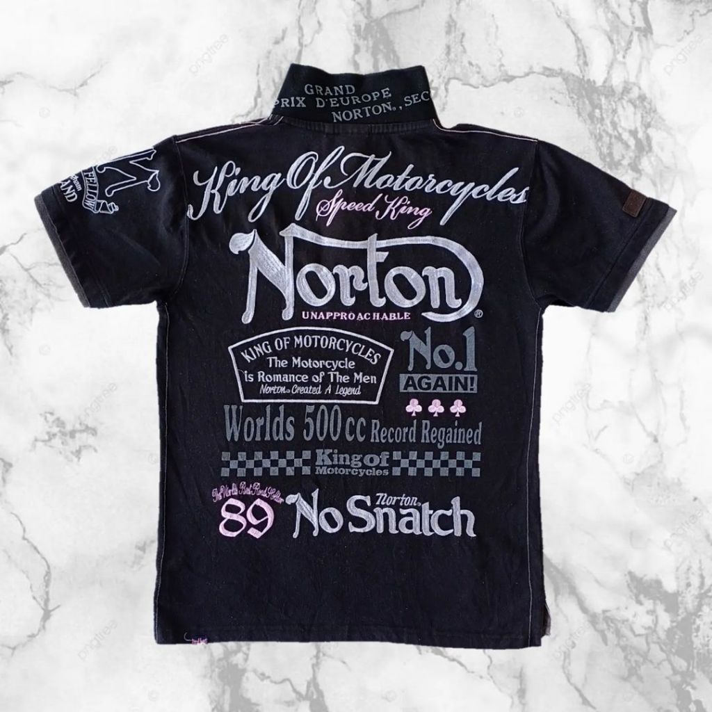 POLOSHIRT NORTON KING OF MOTORCYCLE, SIZE M (SECOND BRANDED) PS0030