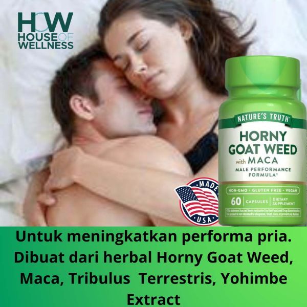Nature Truth Horny Goat weed Maca plus Tribulus, Yohimbe isi 60 kapsul