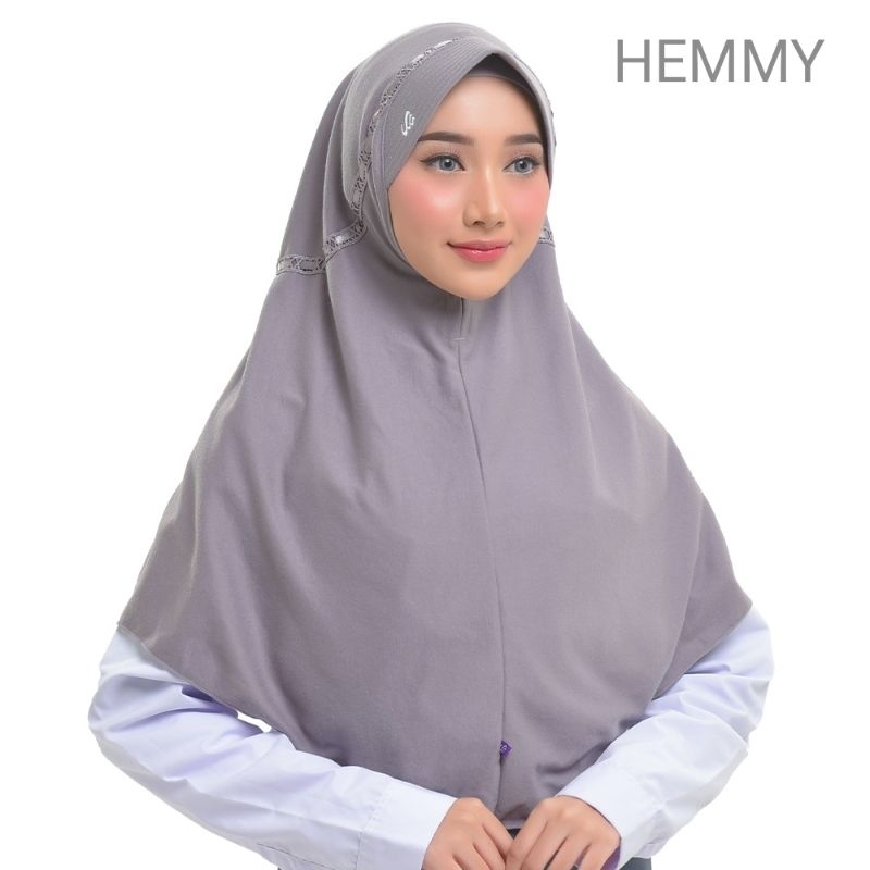 Rabbani kerudung  instan model HEMMY (serut renda sampai atas) size S, M  jilbab sekolah serut Rabba