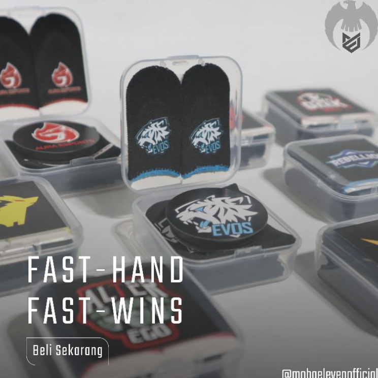 Dijual kakak BOX Sarung Tangan Jari Jempol Gaming  1 Set2 Pasang  GAME ML PUBG FF  ESPORT RRQ EVOS O