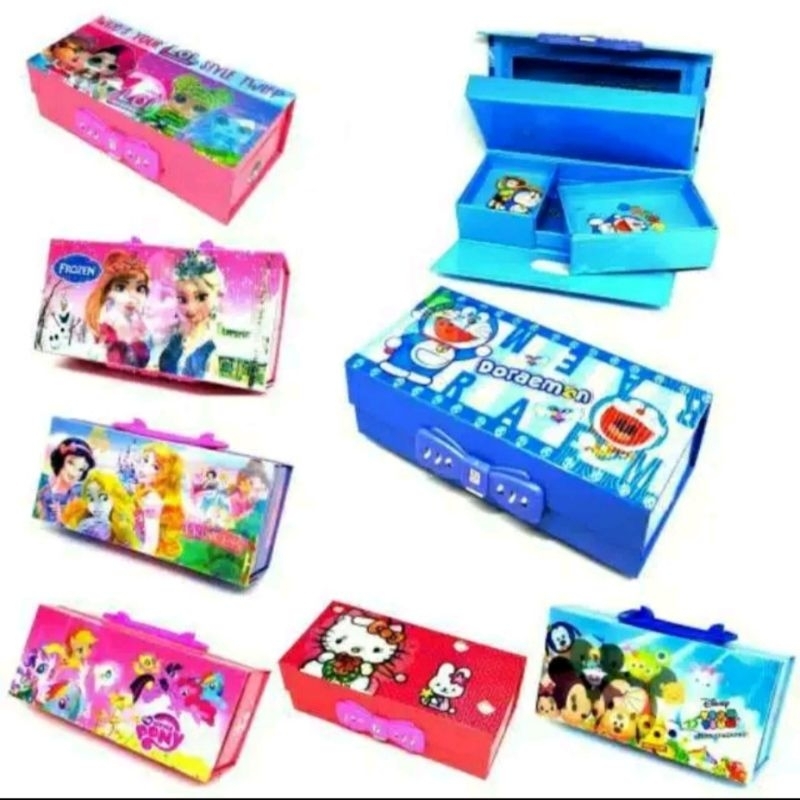 

Tepak pensil kode 3D susun 3 set