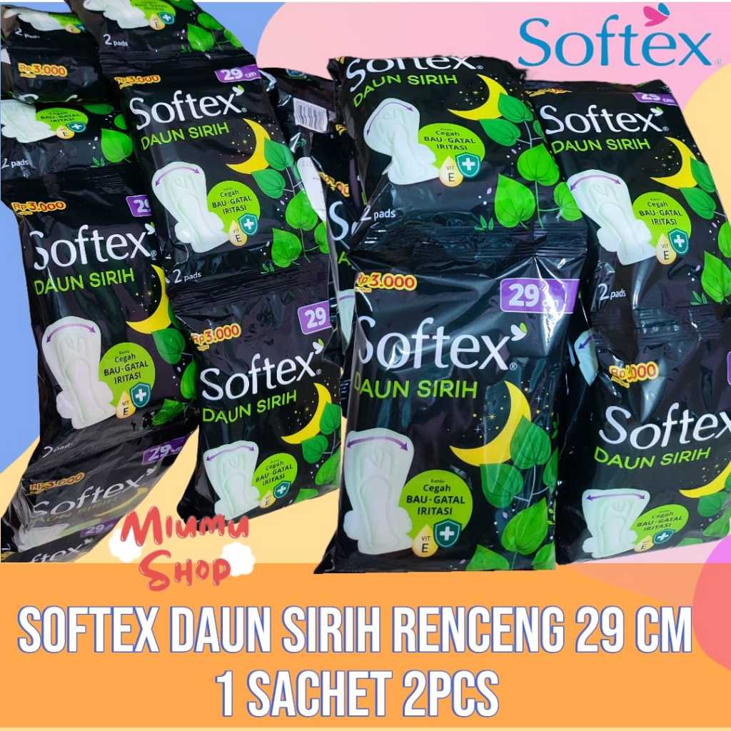 Softex daun sirih - pembalut wanita softex - daun sirih - renceng 29 cm