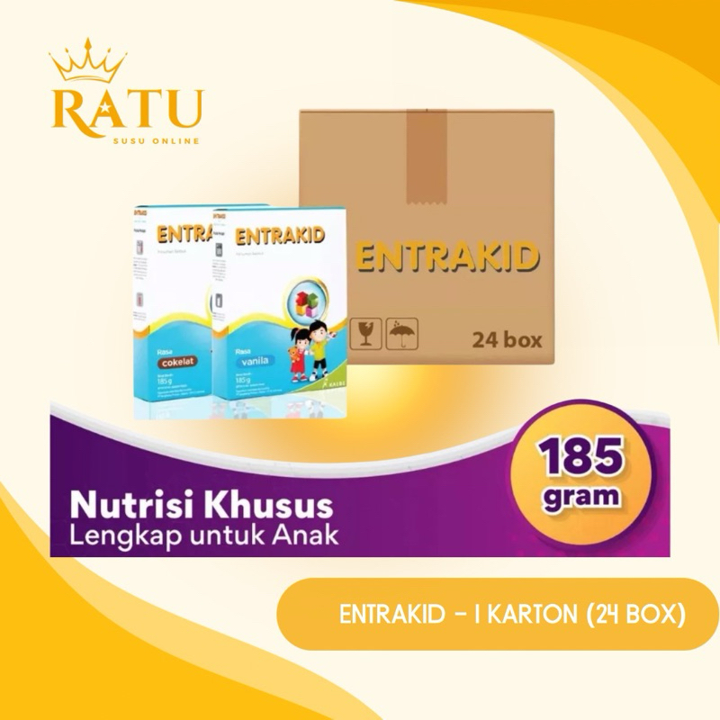 

Grosir Karton - ENTRAKID 185 gram - Nutrisi Khusus untuk Anak